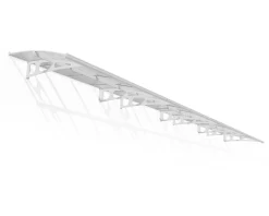 Canopia by Palram Auvent Bordeaux 890 x 140cm Blanc - Brume Blanche en Polycarbonate et acier- Auvent Et Marquise