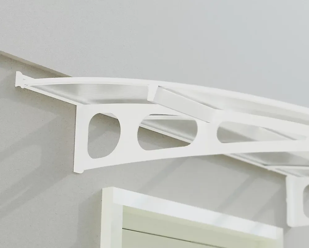 Canopia by Palram Auvent Bordeaux 890 x 140cm Blanc - Brume Blanche en Polycarbonate et acier- Auvent Et Marquise