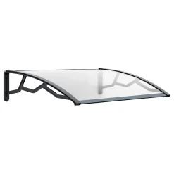 Artplast Auvent Et Marquise<Auvent de Porte d'Entrée et fenêtre 80 x 100 cm - Polycarbonate Anti UV Marquise Extérieure Bras Polypropylène Art Plast