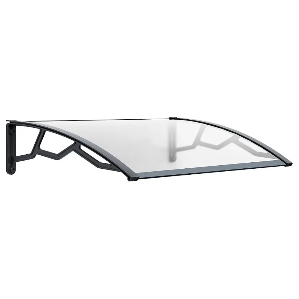 Artplast Auvent Et Marquise<Auvent de Porte d'Entrée et fenêtre 80 x 100 cm - Polycarbonate Anti UV Marquise Extérieure Bras Polypropylène Art Plast