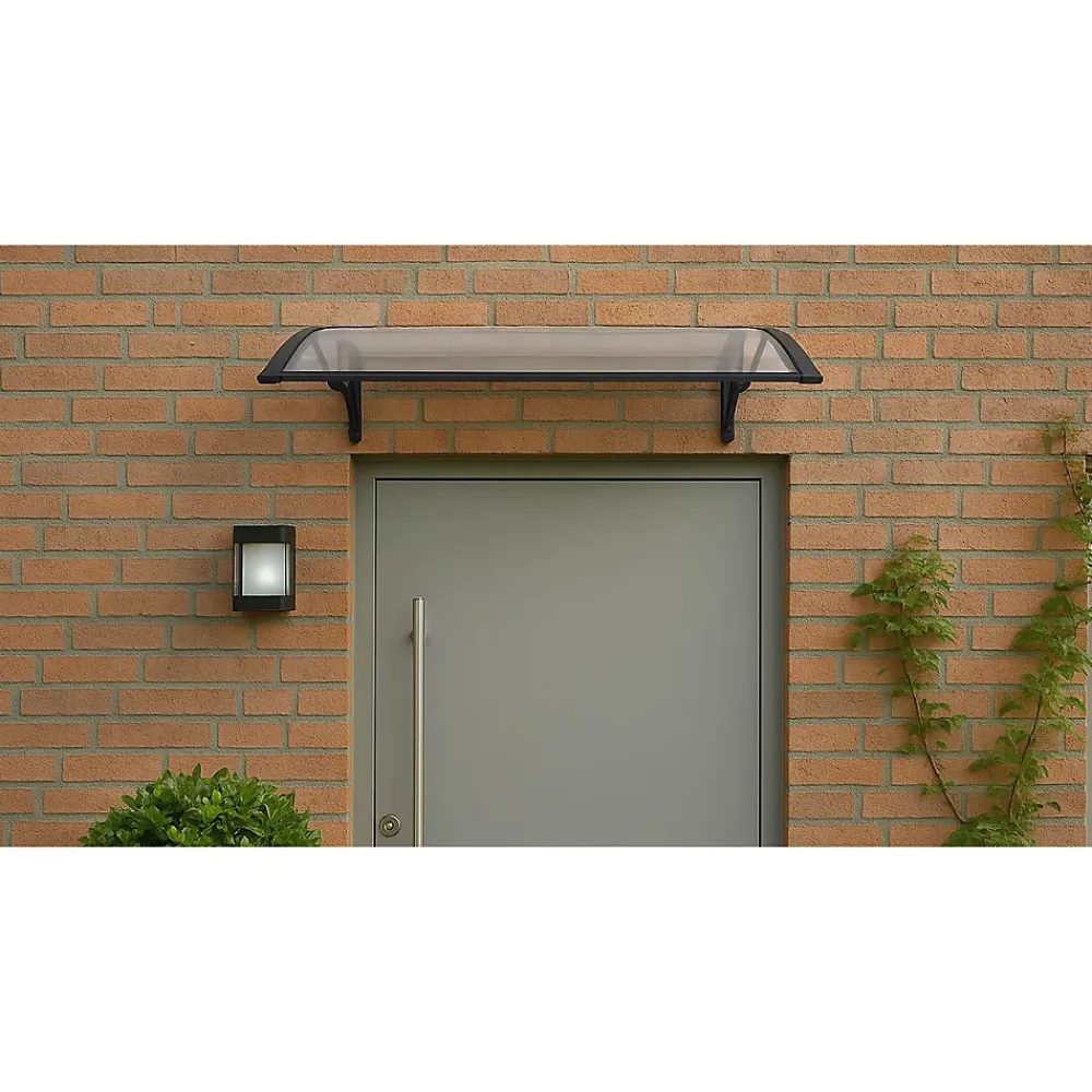Artplast Auvent Et Marquise<Auvent de Porte d'Entrée et fenêtre 80 x 100 cm - Polycarbonate Anti UV Marquise Extérieure Bras Polypropylène Art Plast