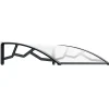 Artplast Auvent Et Marquise<Auvent de Porte d'Entrée et fenêtre 100 x 100 cm - Polycarbonate Anti UV Marquise Extérieure Bras Polypropylène Art Plast