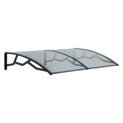 Artplast Auvent Et Marquise<Auvent de Porte d'Entrée et fenêtre 100 x 145 cm - Polycarbonate Anti UV Marquise d'entrée Bras Polypropylène Art Plast