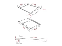 Vente-unique Auvent Et Marquise<Auvent de porte en aluminium L150 x l90 cm incliné - anthracite - DALEPO