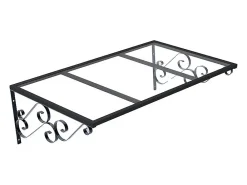 Vente-unique Auvent de porte en aluminium L140 x l80 cm incliné AMBAN- Auvent Et Marquise