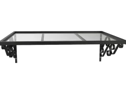 Vente-unique Auvent Et Marquise<Auvent de porte en aluminium L150 x l80 cm incliné AMBAN