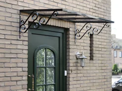 Vente-unique Auvent Et Marquise<Auvent de porte en aluminium L150 x l80 cm incliné AMBAN