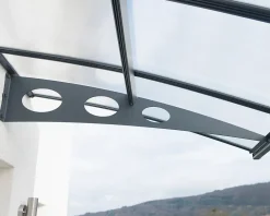 Canopia by Palram Auvent Et Marquise<Auvent Herald 890 x 140 cm Grise en Polycarbonate et acier
