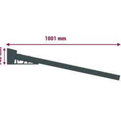 Telco Home Automation Auvent Isotoit Fixe NEBO (Gris Anthracite - 2.00 x 1.00 m)- Auvent Et Marquise
