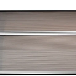 Outsunny Auvent marquise de porte design voûté arrondi dim. 200L x 96l x 27H cm polycarbonate fumé brun PP noir- Auvent Et Marquise