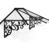 Canopia by Palram Auvent monopente Lily XL noir clair l.217 x P.88 x H.70 cm- Auvent Et Marquise