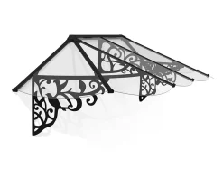 Canopia by Palram Auvent Et Marquise<Auvent monopente Lily XL noir clair l.268 x P.88 x H.70 cm