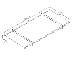 Canopia by Palram Auvent plat Nancy gris clair l.205,5 x P.94 x H.14 cm- Auvent Et Marquise