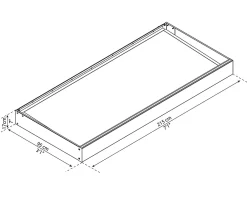 Canopia by Palram Auvent Et Marquise<Auvent plat Sophia gris clair l.215 x P.95 x H.17 cm