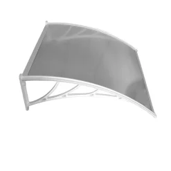 McCover Auvent porte d'entrée Bertille Blanc, L.- 150 cm, Profondeur totale - 100 cm- Auvent Et Marquise