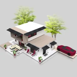 Telco Home Automation Auvent Et Marquise<Auvent solaire MAHINA pose indépendante Gris Anthracite - 2 panneaux