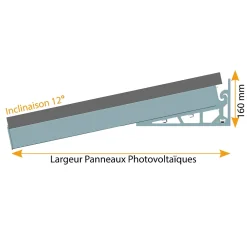 Intersun Auvent Et Marquise<Auvent solaire photovoltaïque TOPAZE indépendant 4 panneaux (Gris anthracite RAL 7016)