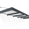 Canopia by Palram Auvent Et Marquise<Auvent Sophia XL 140 x 471 cm Grise - Translucide en Acrylique et aluminium
