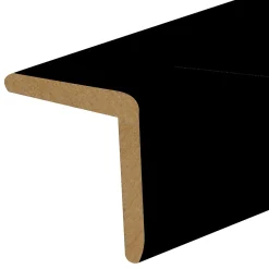 Baguette d'angle arrondi en MDF noir 23X23mm L.2,40m- Moulure