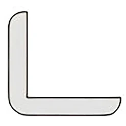 Baguette d'angle arrondi en MDF noir 23X23mm L.2,40m- Moulure