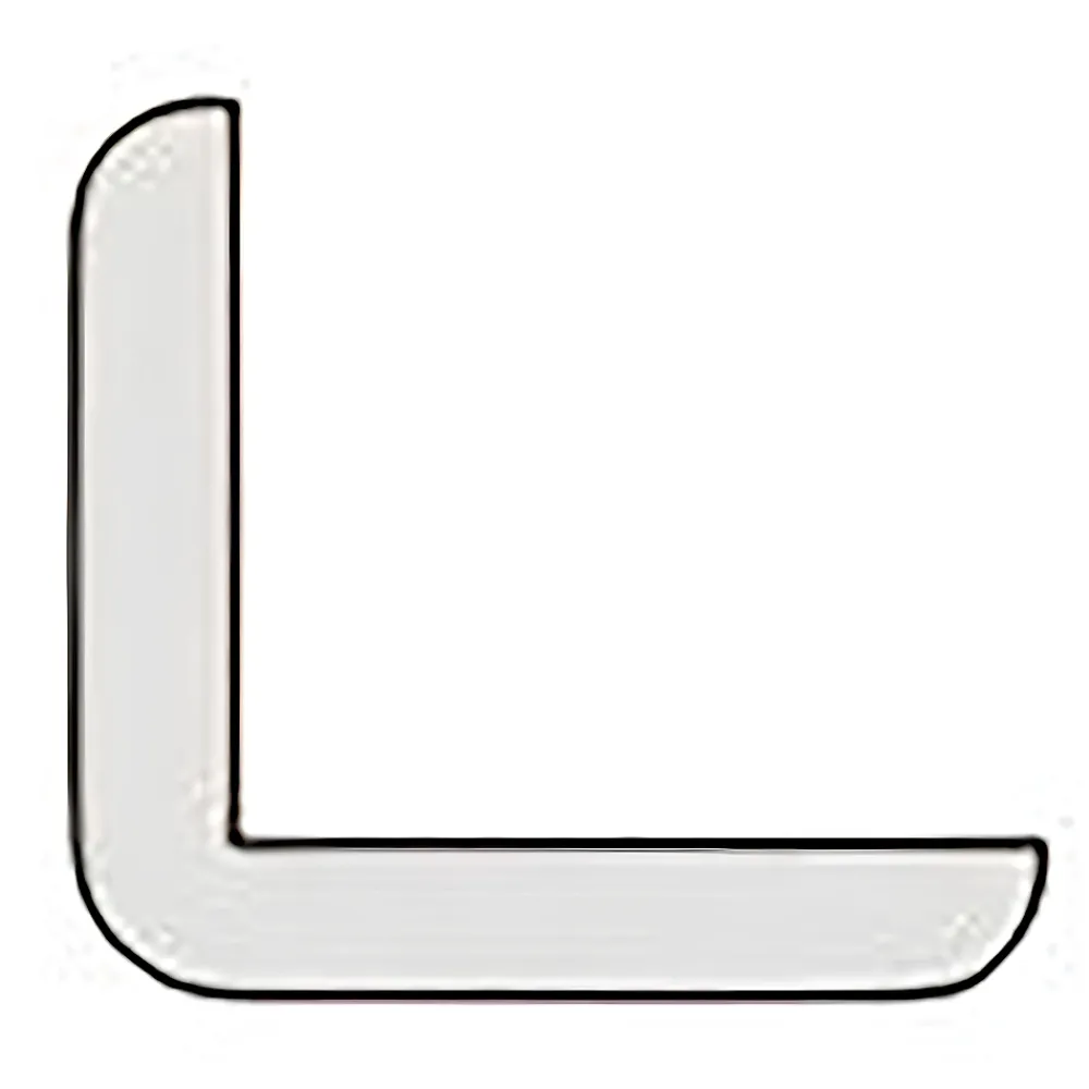 Baguette d'angle arrondi en MDF noir 23X23mm L.2,40m- Moulure