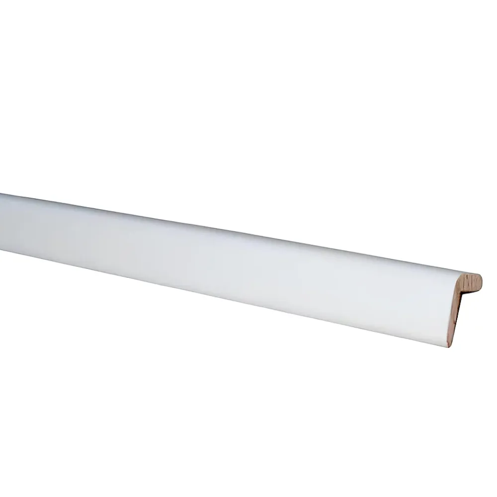 Baguette d'angle arrondi en MDF blanc 28X28mm L.2,44m- Moulure