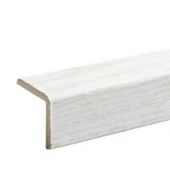 Lambris Mural<Baguette d'angle MDF frêne blanc L.260 x l.2,2 cm
