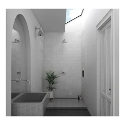 Gioia Materia Baguette de finition pour Carrelage mural faïence effet zellige LA RIVIERA Bullnose Jolly 20x1.2 cm boîte de 0.024 ml / pas m2 B- Faïence Unie|Faïence Pour Douche