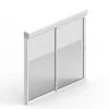 Baie coulissante en aluminium blanc avec volet roulant filaire l.180 x H. 215 cm Uw=2- Baie Vitrée Coulissante