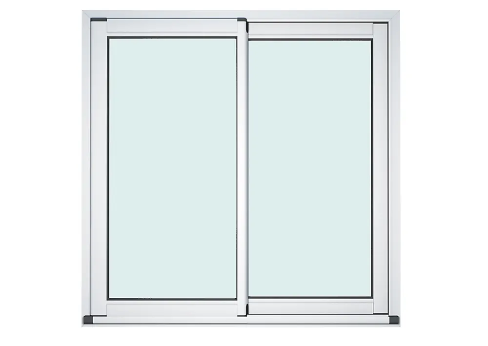 GoodHome Baie vitrée coulissante alu blanc - l.210 x h.215 cm - Uw 1,7- Baie Vitrée Coulissante