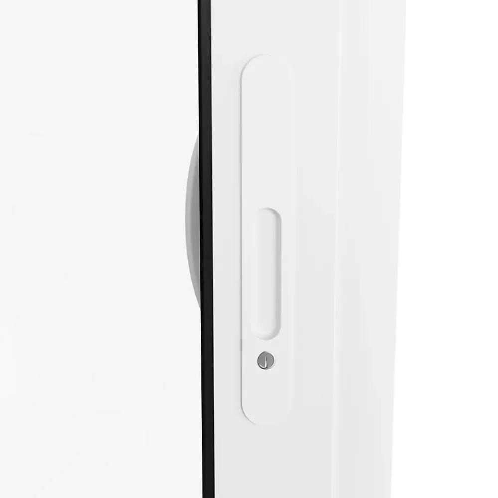 GoodHome Baie vitrée coulissante alu + volet roulant électrique blanc - l.180 x h.215 cm - Uw 1,7- Baie Vitrée Coulissante