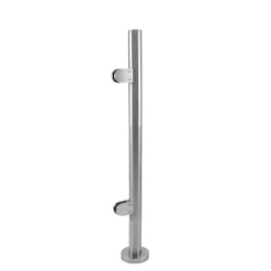 MonsterShop Balustrade en Acier extrémité 90cm de Hauteur- Garde-Corps, Balustrade