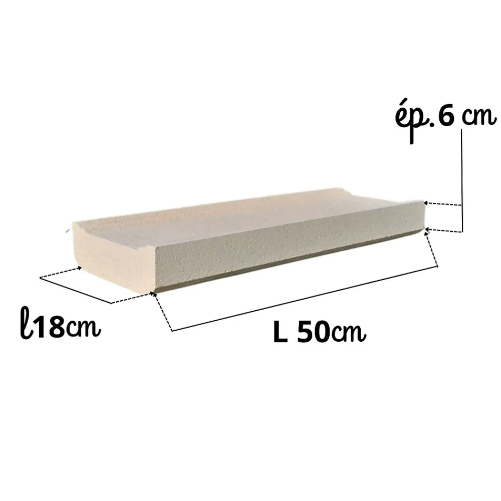 Prensimac Garde-Corps, Balustrade<BALUSTRES BETON B72 - 1 mètre linéaire complet - Dimensions : L 100 x l 22 x Ht. 94cm