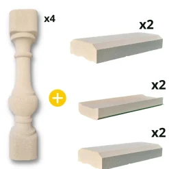 Prensimac Garde-Corps, Balustrade<BALUSTRES BETON B72 - 1 mètre linéaire complet - Dimensions : L 100 x l 22 x Ht. 94cm