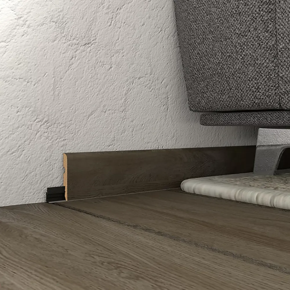 GoodHome Bande d'étanchéité pour plinthe à visser L.240cm- Joint Carrelage Mural