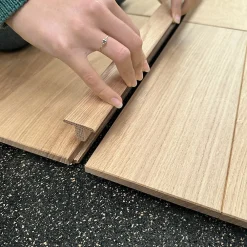 Deschaumes Barre de jonction Chêne l. 35mm Long. 1m Parquet Ep. 14mm Brut- Barre De Seuil|Barre De Seuil