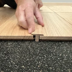Deschaumes Barre de jonction Chêne l. 35mm Long. 2m Parquet Ep. 14mm Brut- Barre De Seuil|Barre De Seuil
