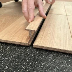 Deschaumes Barre de jonction Chêne l. 35mm Long. 2m Parquet Ep. 14mm Brut- Barre De Seuil|Barre De Seuil