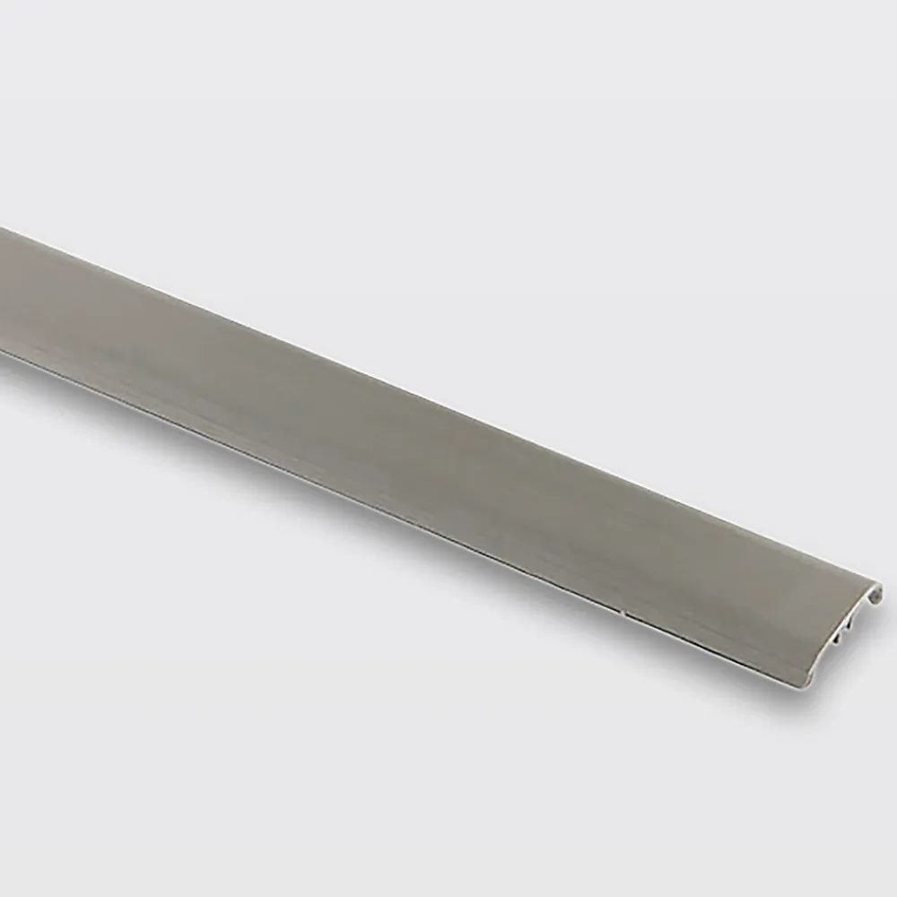 GoodHome Barre De Seuil|Barre De Seuil<Barre de seuil en aluminium décor argent foncé brossé 37 x 930 mm