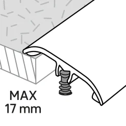 GoodHome Barre de seuil en aluminium décor bois 37 x 2 700 mm DÉCOR 160- Barre De Seuil|Barre De Seuil