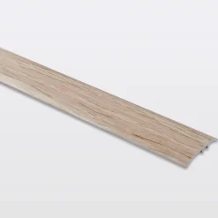 GoodHome Barre De Seuil|Barre De Seuil<Barre de seuil en aluminium auto-adhésif, effet chêne brun ,décor 215, L.930 x l.37 mm