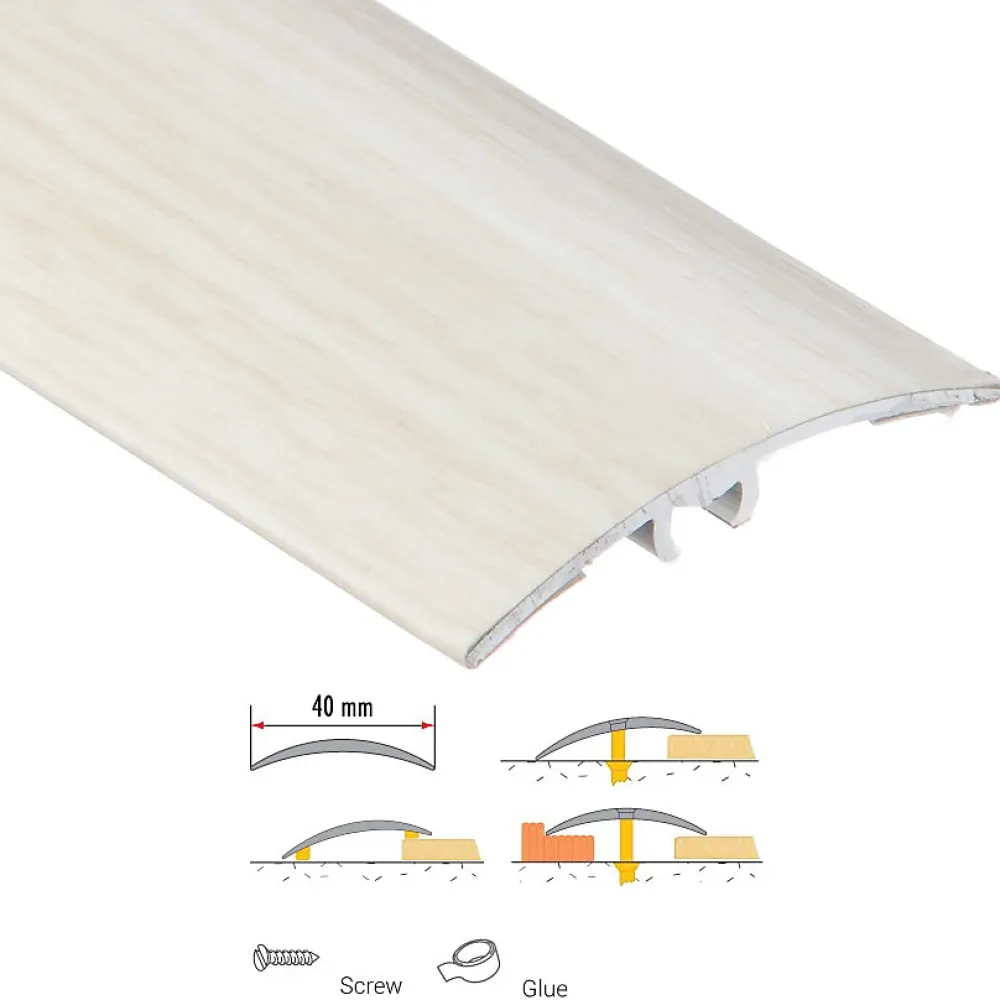 Cezar Barre De Seuil|Barre De Seuil<Barre de seuil en aluminium Blanc 40 X 1800 mm