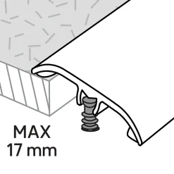 GoodHome Barre de seuil en aluminium décor métal mat 37 x 930 mm- Barre De Seuil|Barre De Seuil