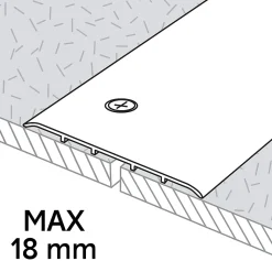 GoodHome Barre de seuil extra-large en aluminium effet métal mat L.930 x l.100 x ép.1,4 mm,- Barre De Seuil|Barre De Seuil