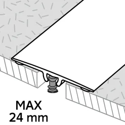 GoodHome Barre de seuil extra-plate en aluminium décor doré mat 37 x 1 800 mm- Barre De Seuil|Barre De Seuil