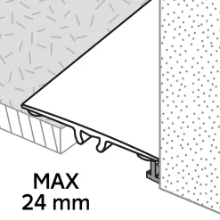 GoodHome Barre de seuil extra-plate en aluminium décor doré mat 37 x 1 800 mm- Barre De Seuil|Barre De Seuil