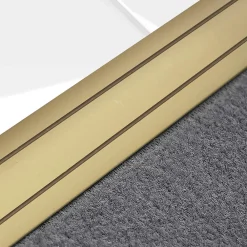Floordirekt Barre de seuil Firm K132 Forme C 36 mm Longueur 90 cm Pré-percé Or -- Barre De Seuil|Barre De Seuil