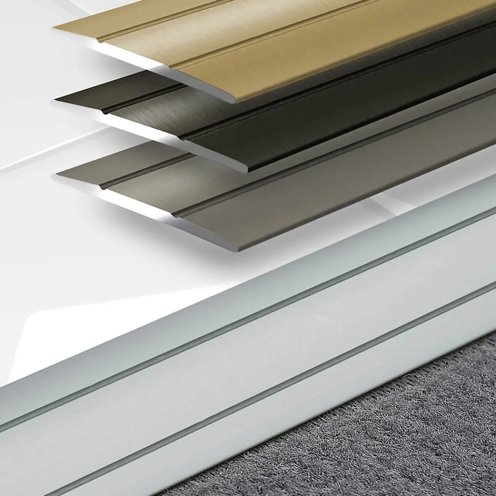 Floordirekt Barre de seuil Firm K132 Forme: C : 36 mm Longueur: 100 cm Autocollant Argent- Barre De Seuil|Barre De Seuil