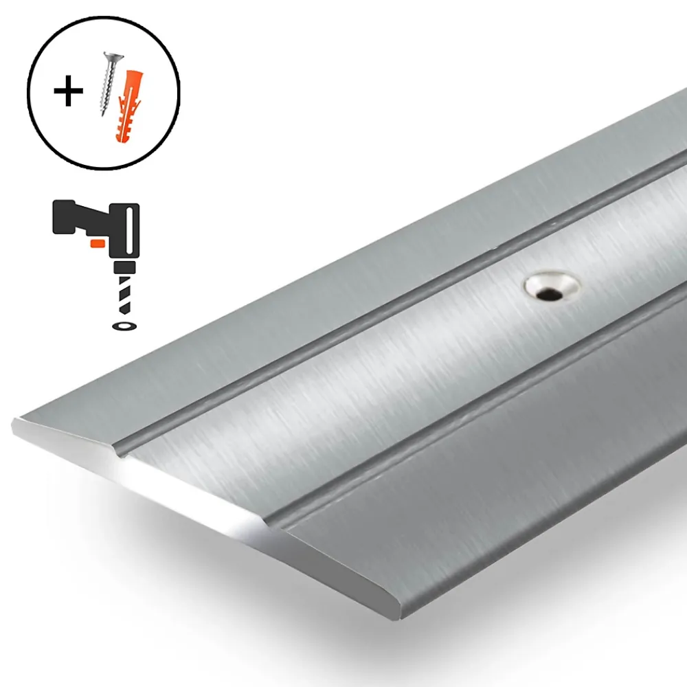 Floordirekt Barre De Seuil|Barre De Seuil<Barre de seuil Firm K132 Forme C 36 mm Longueur 134 cm Pré-percé Argent -