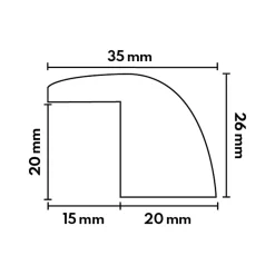 Deschaumes Barre de seuil rattrapage de niveau à recouvrement Chêne l. 35mm Long. 1m Ep. 20mm Brut- Barre De Seuil|Barre De Seuil
